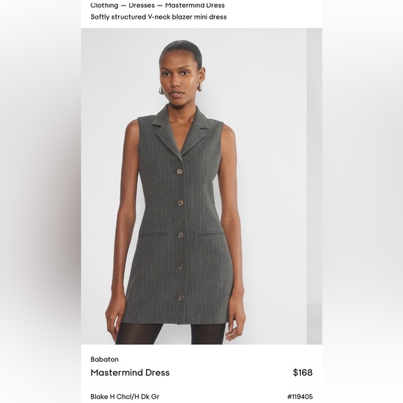 Aritzia Babaton New Mastermind Dress sz 0 - Picture 4 of 4